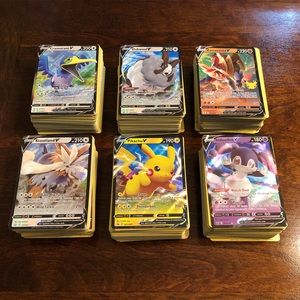 100 POKEMON CARDS TCG BULK LOT & ULTRA RARE V
